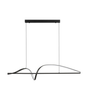 Gemma Bar Pendant Ceiling Light Matt Black Triac Dimmable LED 26W 1793lm 3000K-1