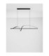 Gemma Bar Pendant Ceiling Light Matt Black Triac Dimmable LED 26W 1793lm 3000K-3