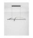 Gemma Bar Pendant Ceiling Light Matt Black Triac Dimmable LED 26W 1793lm 3000K-4