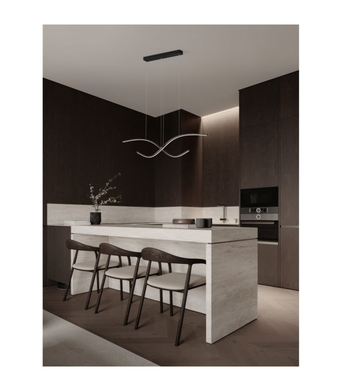 Brio Bar Pendant Ceiling Light Sandy Black Triac Dimmable LED 27W 1145lm 2700-3000-4000K CCT-2