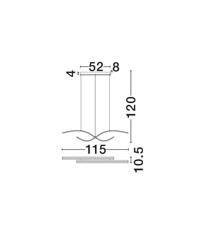 Brio Bar Pendant Ceiling Light Sandy Black Triac Dimmable LED 27W 1145lm 2700-3000-4000K CCT-8