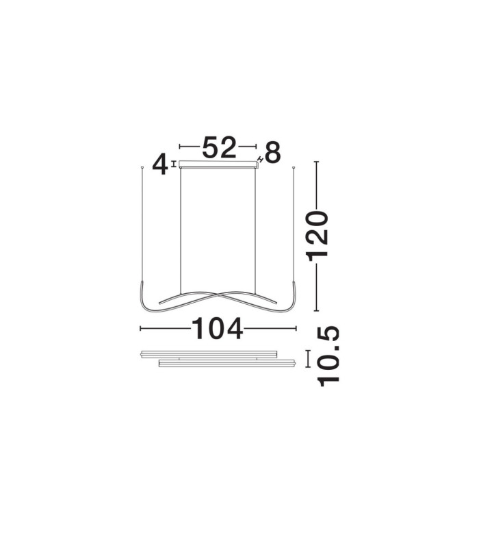 Brio Bar Pendant Ceiling Light Sandy Black Triac Dimmable LED 27W 1203lm 2700-3000-4000K CCT-9