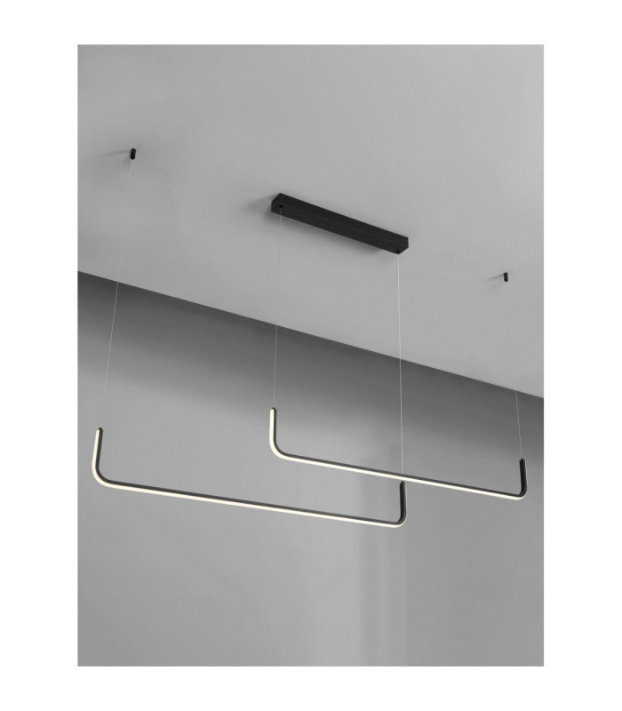 Strita Bar Pendant Ceiling Light Sandy Black Triac Dimmable LED 40W 2856lm 3000K-5