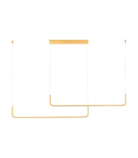 Strita Bar Pendant Ceiling Light Brass Gold Triac Dimmable LED 40W 2856lm 3000K-1