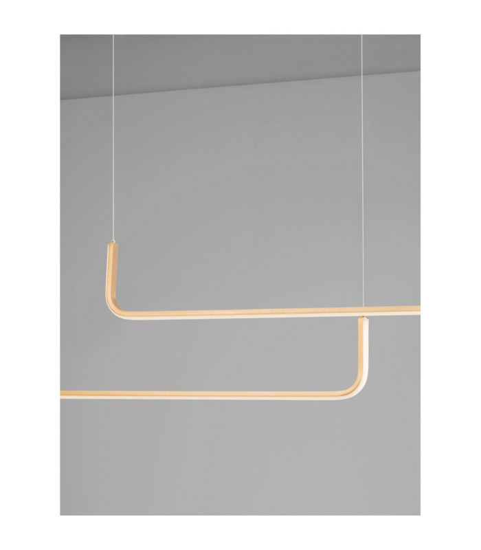Strita Bar Pendant Ceiling Light Brass Gold Triac Dimmable LED 40W 2856lm 3000K-5