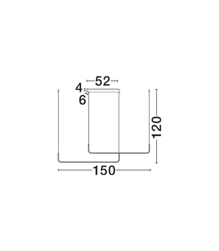 Strita Bar Pendant Ceiling Light Brass Gold Triac Dimmable LED 40W 2856lm 3000K-7