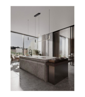 Strita Bar Pendant Ceiling Light Sandy Black Triac Dimmable LED 42W 1849lm 3200K-2