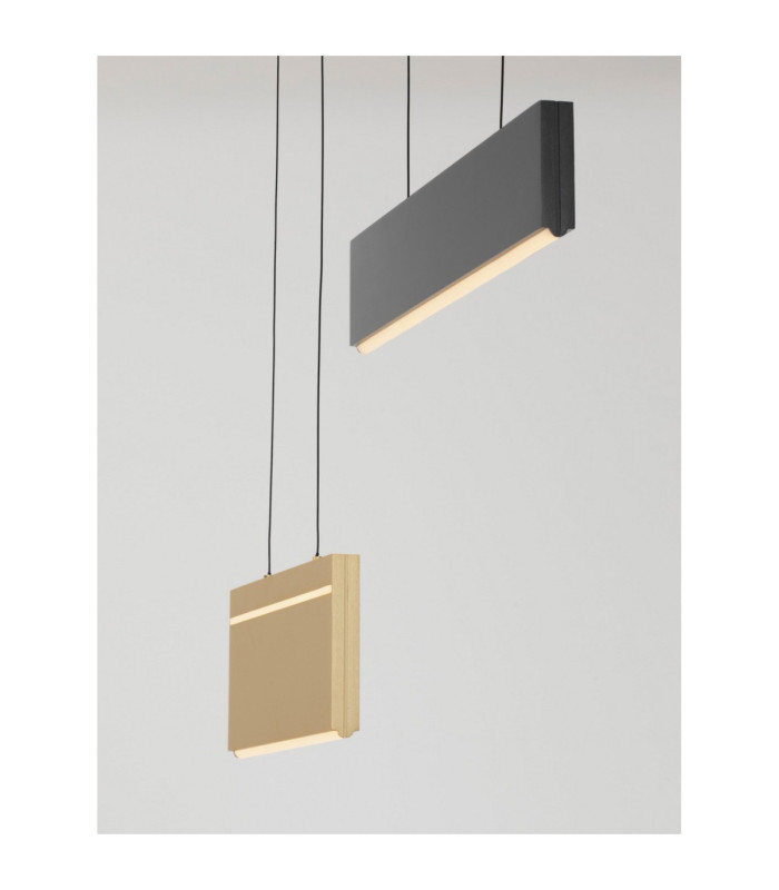 Aluna Integrated LED Pendant Ceiling Light Gold Black Triac Dimmable LED 30W 1802lm 3000K-6