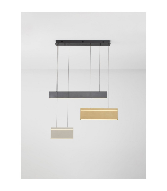 Aluna Integrated LED Pendant Ceiling Light Gold Nickel Black Triac Dimmable LED 49W 2928lm 3000K-5
