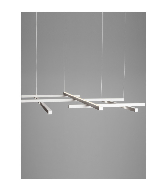 Pace Bar Pendant Ceiling Light Sandy White Triac Dimmable LED 83W 4847lm 3000K-5