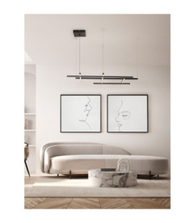 Pace Bar Pendant Ceiling Light Sandy Black Triac Dimmable LED 83W 4847lm 3000K-2