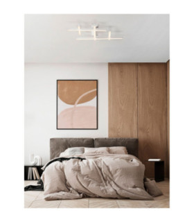 Pace Integrated LED Semi Flush Ceiling Light Sandy White Triac Dimmable LED 42W 2373lm 3000K-2