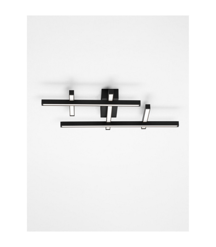 Pace Integrated LED Semi Flush Ceiling Light Sandy Black Triac Dimmable LED 42W 2373lm 3000K-3