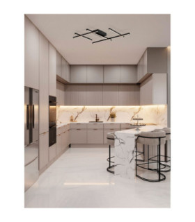 Pace Integrated LED Semi Flush Ceiling Light Sandy Black Triac Dimmable LED 63W 4020lm 3000K-2