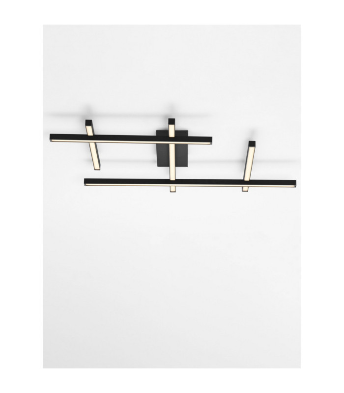Pace Integrated LED Semi Flush Ceiling Light Sandy Black Triac Dimmable LED 63W 4020lm 3000K-4