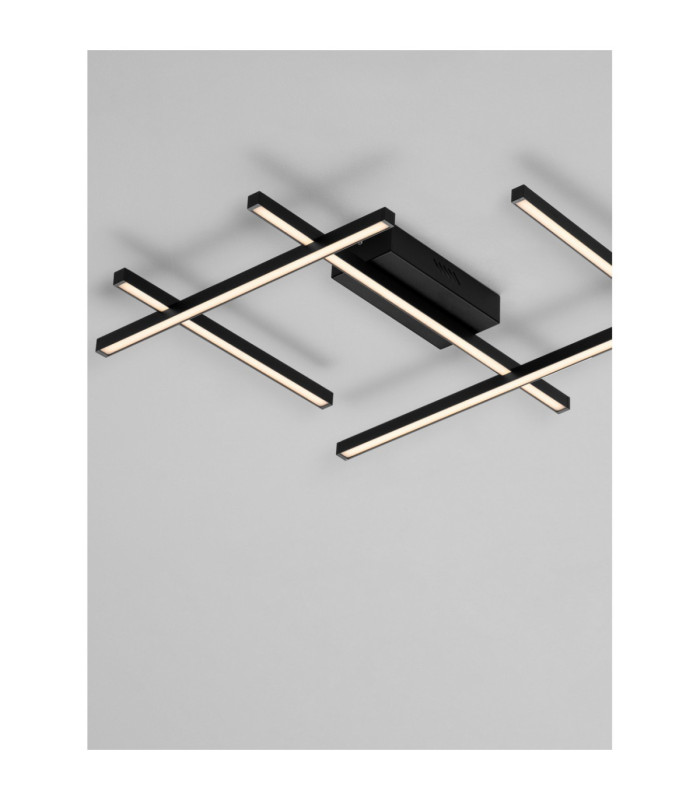 Pace Integrated LED Semi Flush Ceiling Light Sandy Black Triac Dimmable LED 63W 4020lm 3000K-5