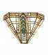 1 Light Indoor Wall Uplighter Dark Bronze with Tiffany Glass, E14 - 1