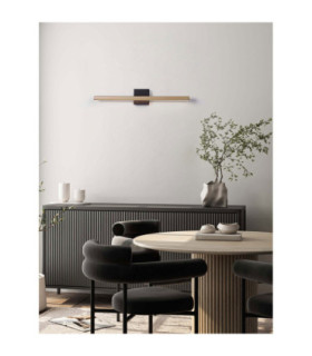 Lios Integrated LED Wall Lamp Champagne Gold Matt Black LED 8W 268lm IP54 3000K-2