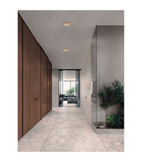 Elli Integrated LED Semi Flush Ceiling Light Champagne Gold Matt Black Triac Dimmable LED 11W 475lm 3000K-2