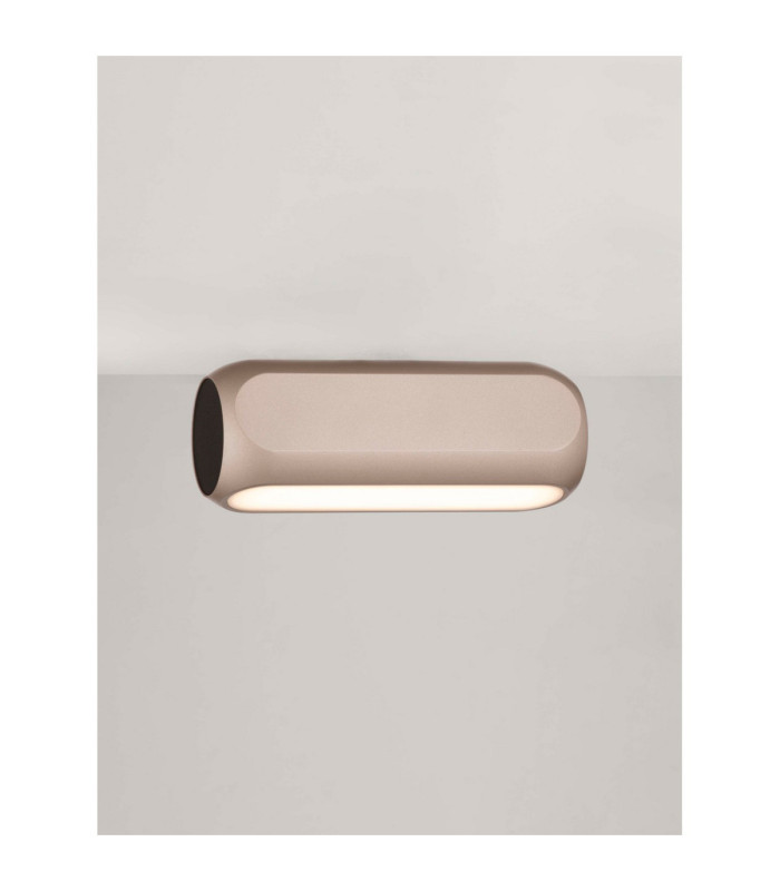 Elli Integrated LED Semi Flush Ceiling Light Champagne Gold Matt Black Triac Dimmable LED 11W 475lm 3000K-4
