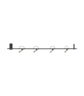 Prato Ceiling Spotlight Bar Champagne Gold Black Triac Dimmable LED 22W 1112lm 3000K-1