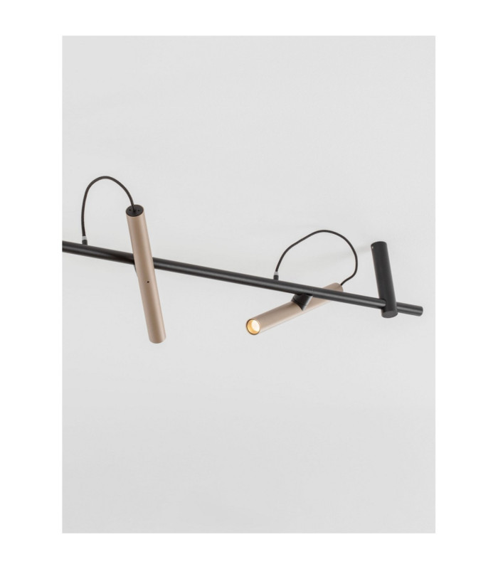 Prato Ceiling Spotlight Bar Champagne Gold Black Triac Dimmable LED 22W 1112lm 3000K-5