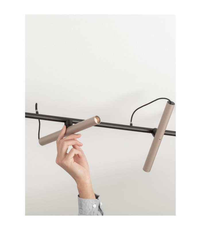 Prato Ceiling Spotlight Bar Champagne Gold Black Triac Dimmable LED 22W 1112lm 3000K-6
