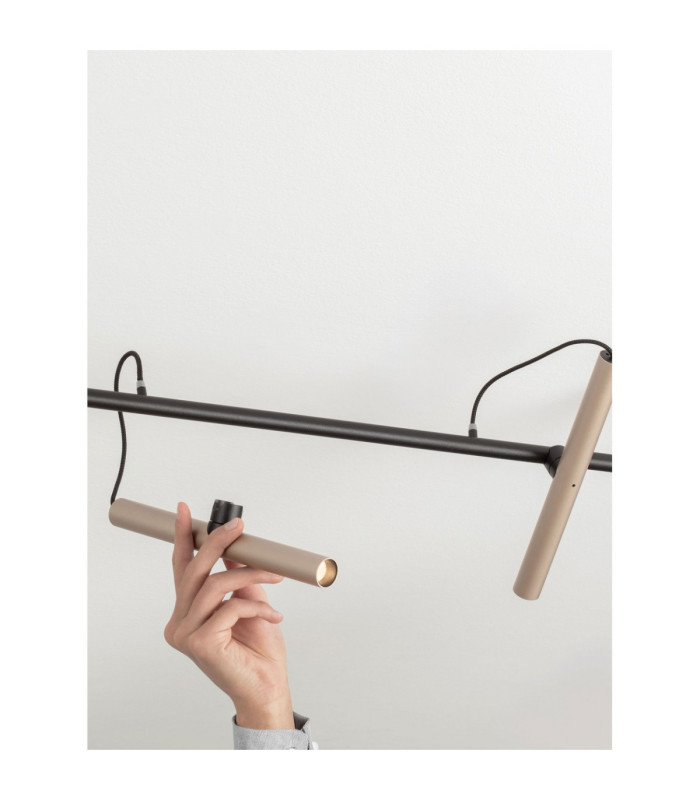 Prato Ceiling Spotlight Bar Champagne Gold Black Triac Dimmable LED 22W 1112lm 3000K-7