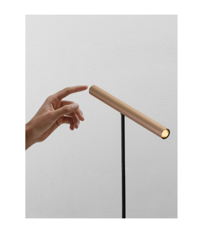 Prato Reading Lamp Champagne Gold Black LED 8W 474lm 3000K-6