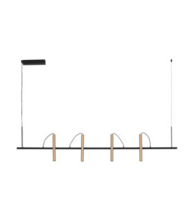 Prato Bar Pendant Ceiling Light Champagne Gold Black Triac Dimmable LED 22W 1112lm 3000K Magnetic-1