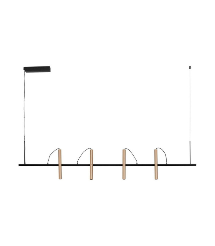 Prato Bar Pendant Ceiling Light Champagne Gold Black Triac Dimmable LED 22W 1112lm 3000K Magnetic-1