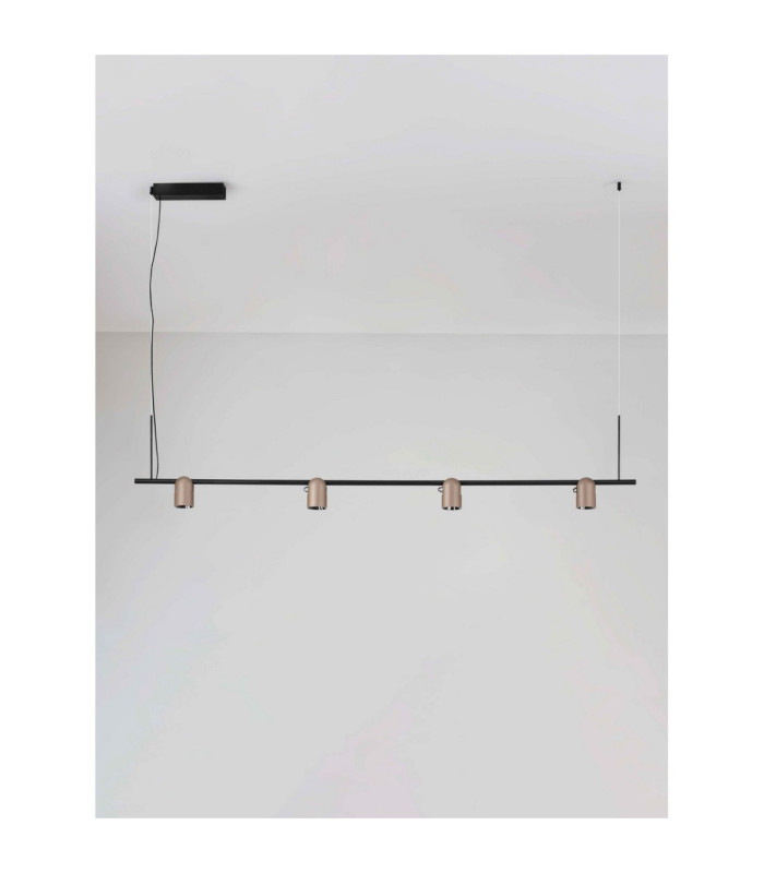 Sirmos Bar Pendant Ceiling Light Champagne Gold Sandy Black Triac Dimmable LED 30W 1608lm 3000K-3