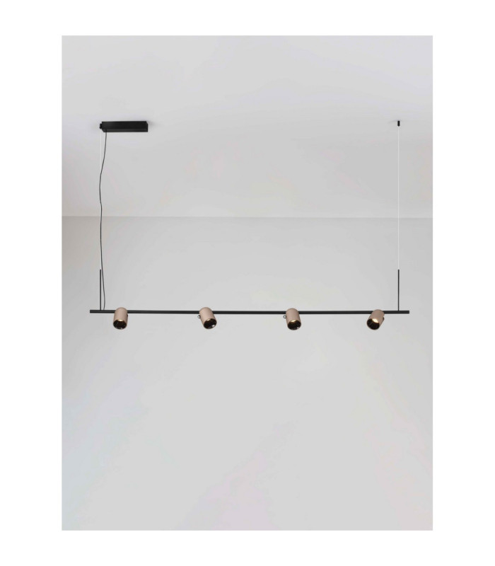 Sirmos Bar Pendant Ceiling Light Champagne Gold Sandy Black Triac Dimmable LED 30W 1608lm 3000K-4