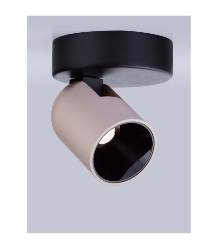 Sirmos Single Spotlight Champagne Gold Sandy Black Triac Dimmable LED 8W 582lm 3000K-4