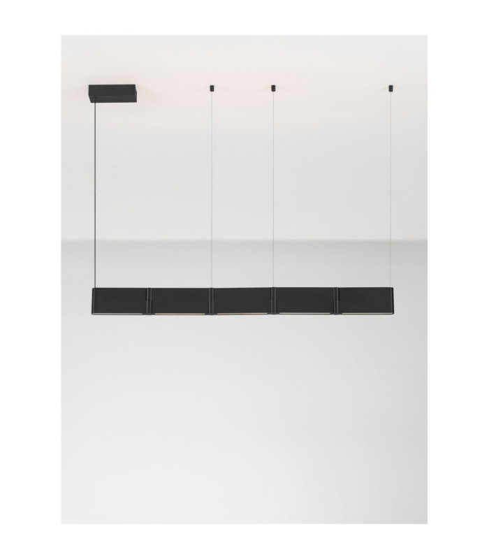 Flusso Bar Pendant Ceiling Light Sandy Black LED 43W 1290lm 3000K-5