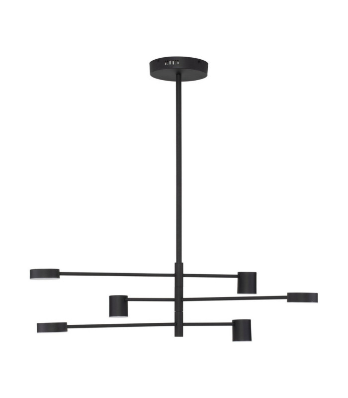 Nordik Multi Arm Pendant Ceiling Light Black Triac Dimmable LED 28W 1200lm 3000K-1