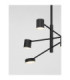 Nordik Multi Arm Pendant Ceiling Light Black Triac Dimmable LED 28W 1200lm 3000K-3
