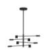 Nordik Multi Arm Pendant Ceiling Light Black Triac Dimmable LED 40W 1680lm 3000K-1