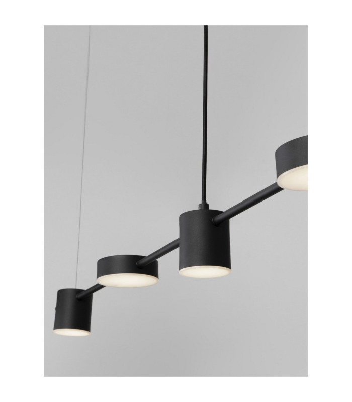 Nordik Bar Pendant Ceiling Light Black Triac Dimmable LED 29W 1200lm 3000K-4
