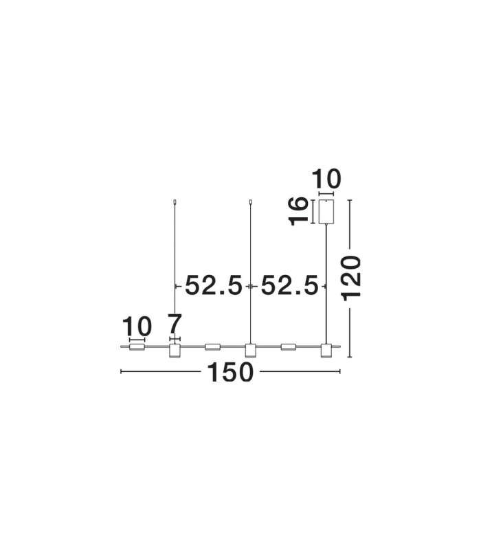 Riaz Bar Pendant Ceiling Light Sandy Black Triac Dimmable LED 29W 1956lm 2700-3000-4000K CCT-6