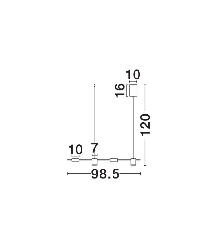 Riaz Bar Pendant Ceiling Light Sandy Black Triac Dimmable LED 20W 1418lm 2700-3000-4000K CCT-7