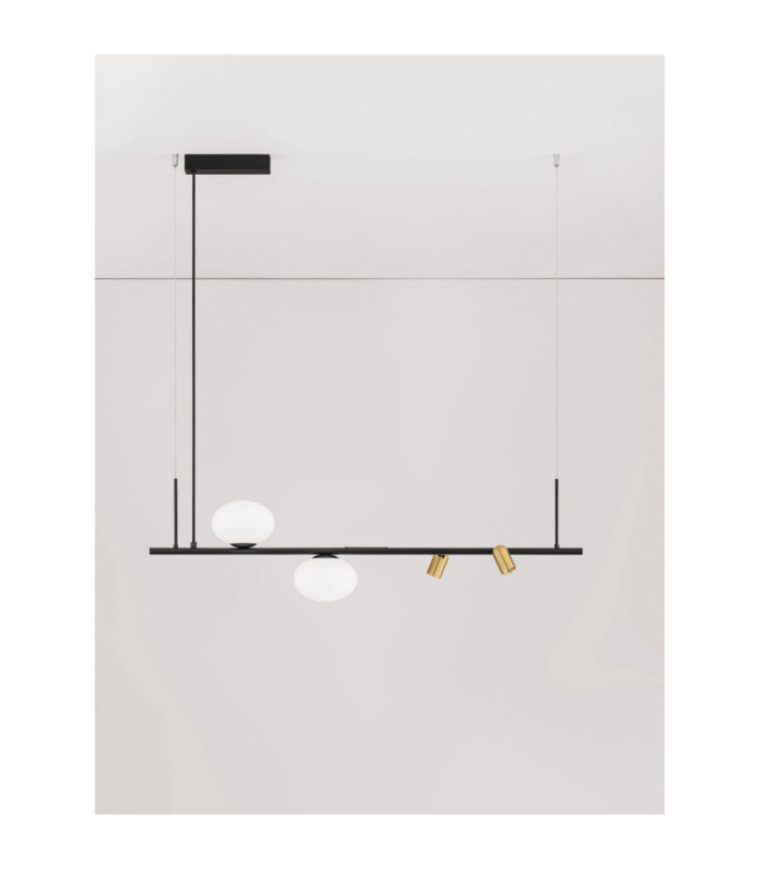 Noble Bar Pendant Ceiling Light Sandy Black LED G9 2 x5W-3
