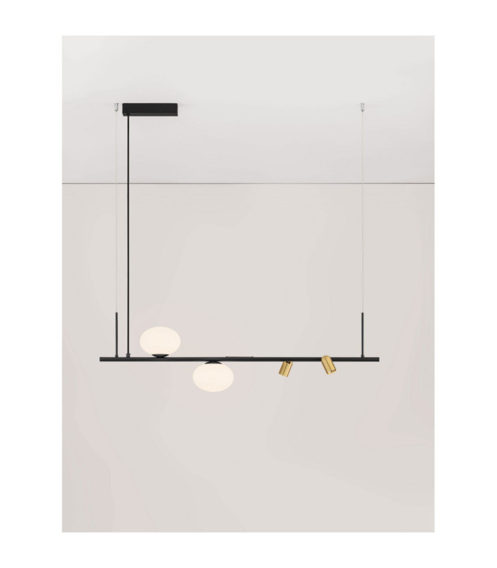 Noble Bar Pendant Ceiling Light Sandy Black LED G9 2 x5W-4