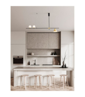 Sway Bar Pendant Ceiling Light Sandy Black Brass Gold LED G9 2x5W-2