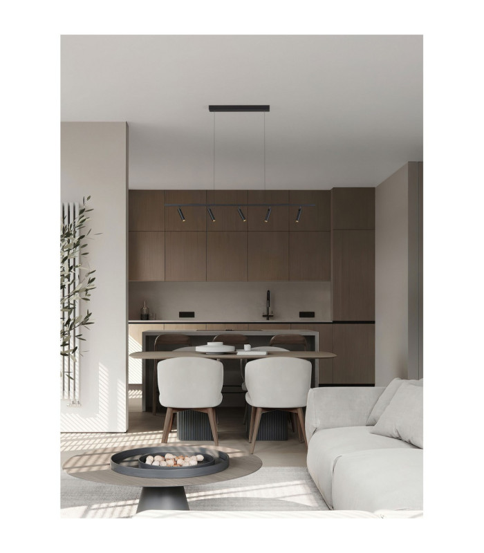 Mano Bar Pendant Ceiling Light Sandy Black LED 13W 391lm 3000K-2