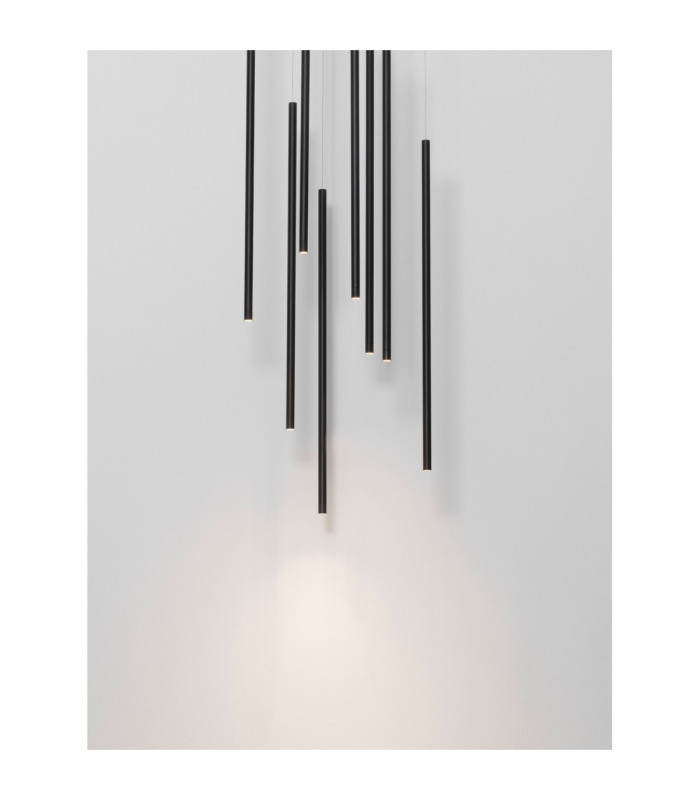 Elettra Cluster Pendant Ceiling Light Sandy Black Triac Dimmable LED 40W 1760lm 3000K-5