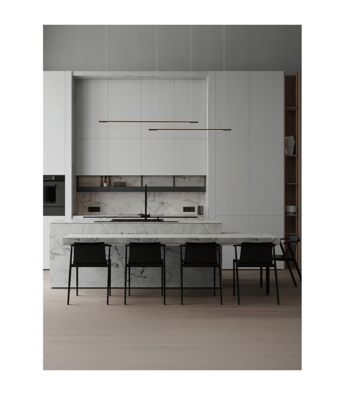 Brillia Bar Pendant Ceiling Light Sandy Black Triac Dimmable LED 40W 2400lm 2700-3000-4000K CCT-2
