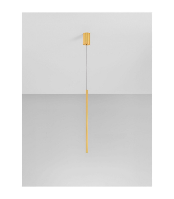 Brillia Slim Pendant Ceiling Light Brass Gold LED 4W 100lm 2700-3000-4000K CCT-3