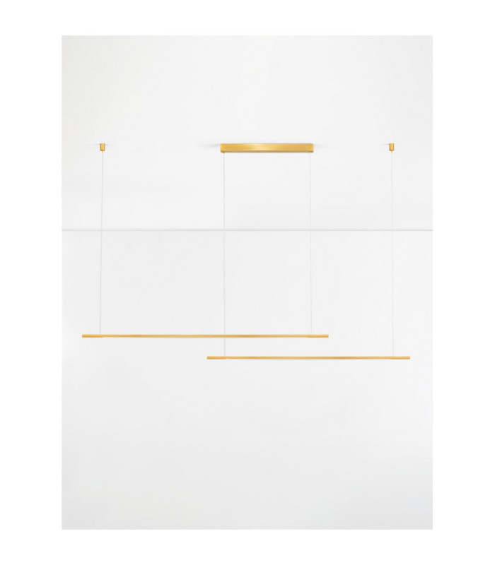 Brillia Bar Pendant Ceiling Light Brass Gold Triac Dimmable LED 40W 2400lm 2700-3000-4000K CCT-3