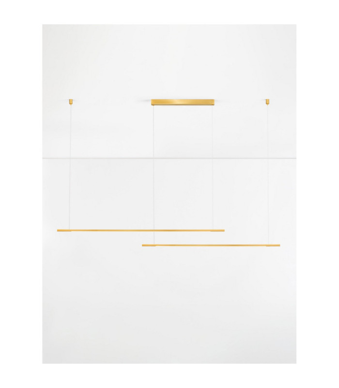 Brillia Bar Pendant Ceiling Light Brass Gold Triac Dimmable LED 40W 2400lm 2700-3000-4000K CCT-4